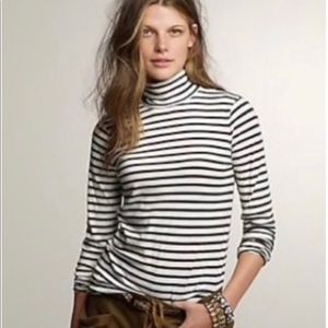 Navy/white tissue turtleneck J.Crew Factory